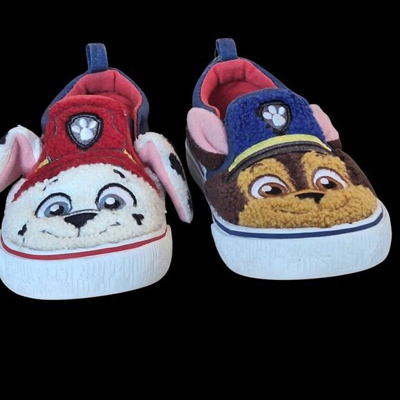 Paw Patrol Characters Toddler Kids Fleece Slip-On Sneakers size 7 shoes - Picture 9 of 10
